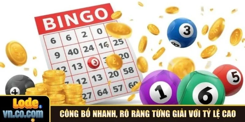 Công bố nhanh, rõ ràng từng giải với tỷ lệ cao